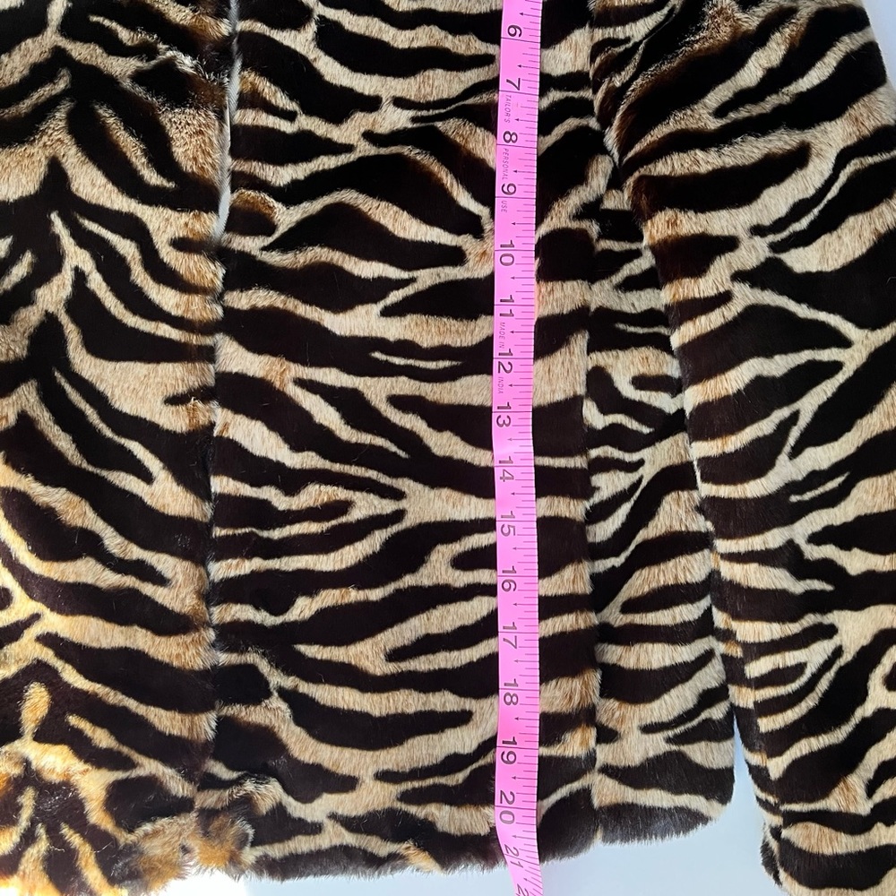 NWT•Banana Republic•Faux Fur Tiger Coat•sz S - Picture 11 of 12